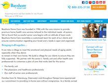 Tablet Screenshot of bayshorehomecare.com